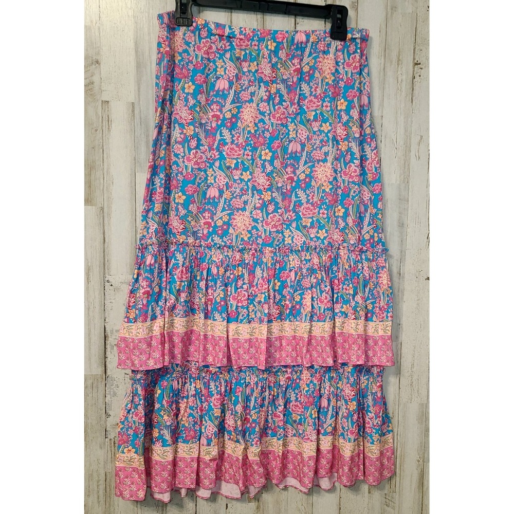 Plenty Tracy Reese S Ruffle Flare Skirt A-line Florals Tiered Cottagecore Boho